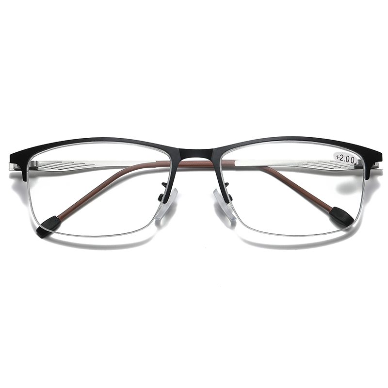 Progressive Photochromic Multifocus Reading Glasses Blue Light Blocking Transition Multifocal Readers Half frame Men Eyeglasses