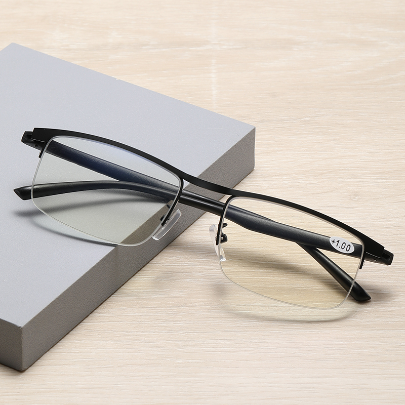 New Arrival Fashion Optical Glasses Frames Men's Trendy Retro Square Anti Blue Light Eye Glasses Presbyopia