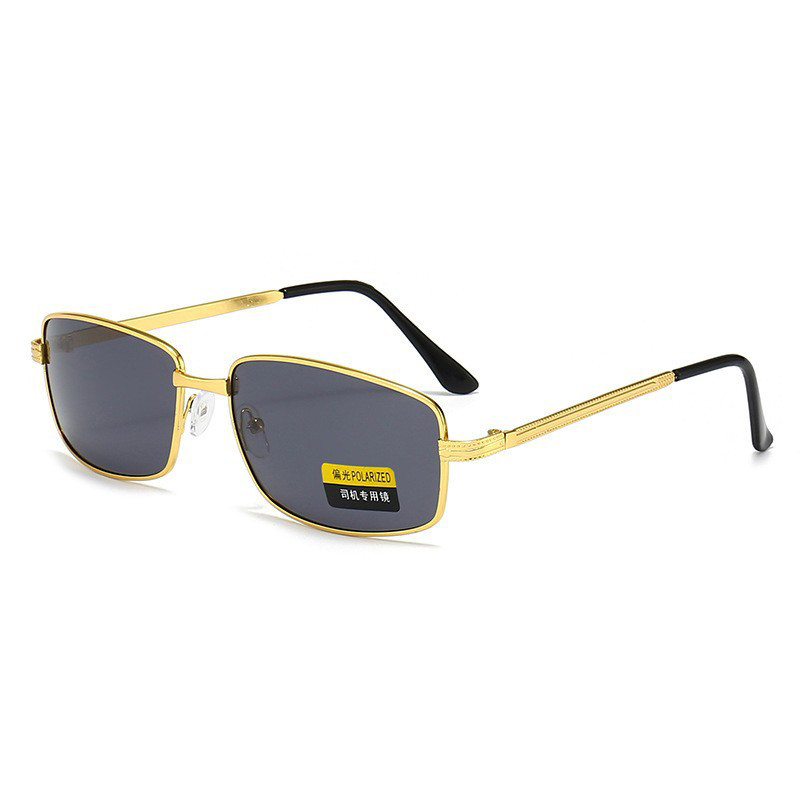 Metal Mens Sunglasses Polarized UV400 Protection for Driving Fishing Hiking Golf Everyday Use Rectangular Sunglasses