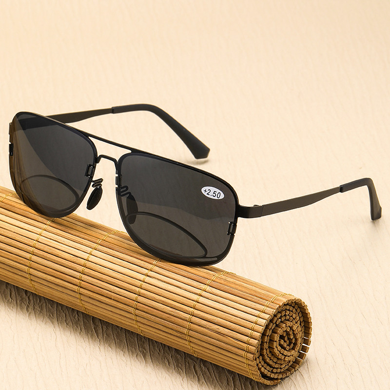 Bifocal Sunglasses for Women Men Retro Classic Reading Glasses Double Bridge Sun Glasses
