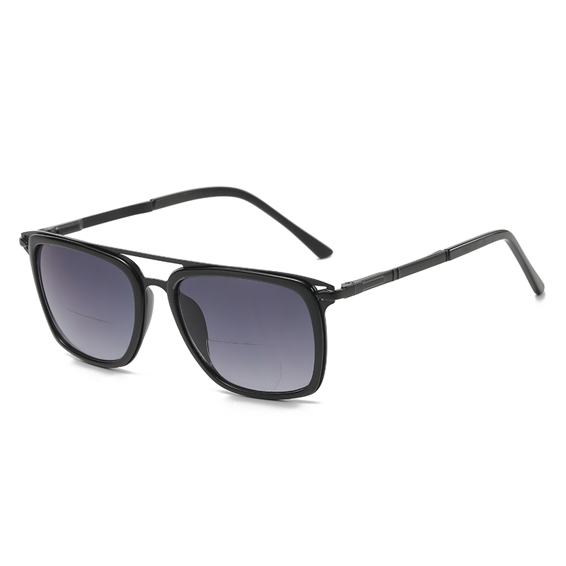 Classic Bifocal Reading Glasses TR90  Frame Gradient Sunglasses Readers for Man Shades UV400