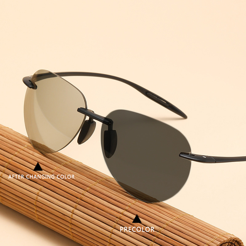 Polarized Photochromic Driving Sunglasses For Men WomenTR90 Frame Glasses with UV Protection