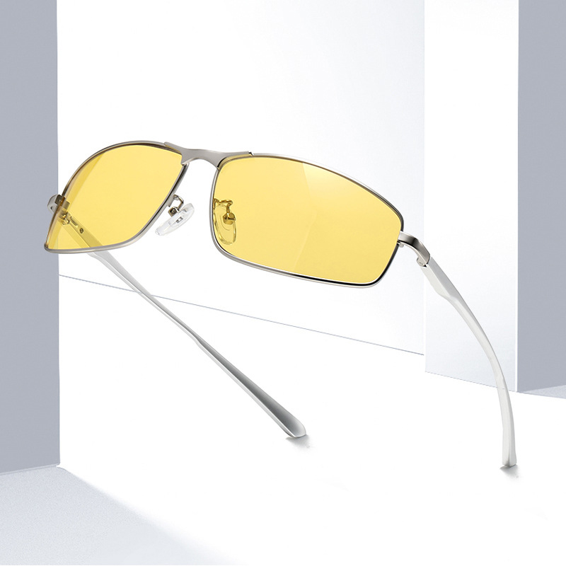 Polarized Sunglasses With Photochromic Metal Frame Sunglasses Day & Night Driving Eyewear