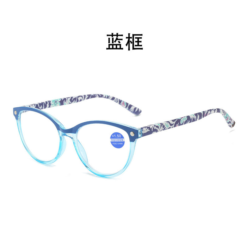 Computer Round Reading Glasses Women Anti Eyestrain Blue Light Blocking Glasses for Reading