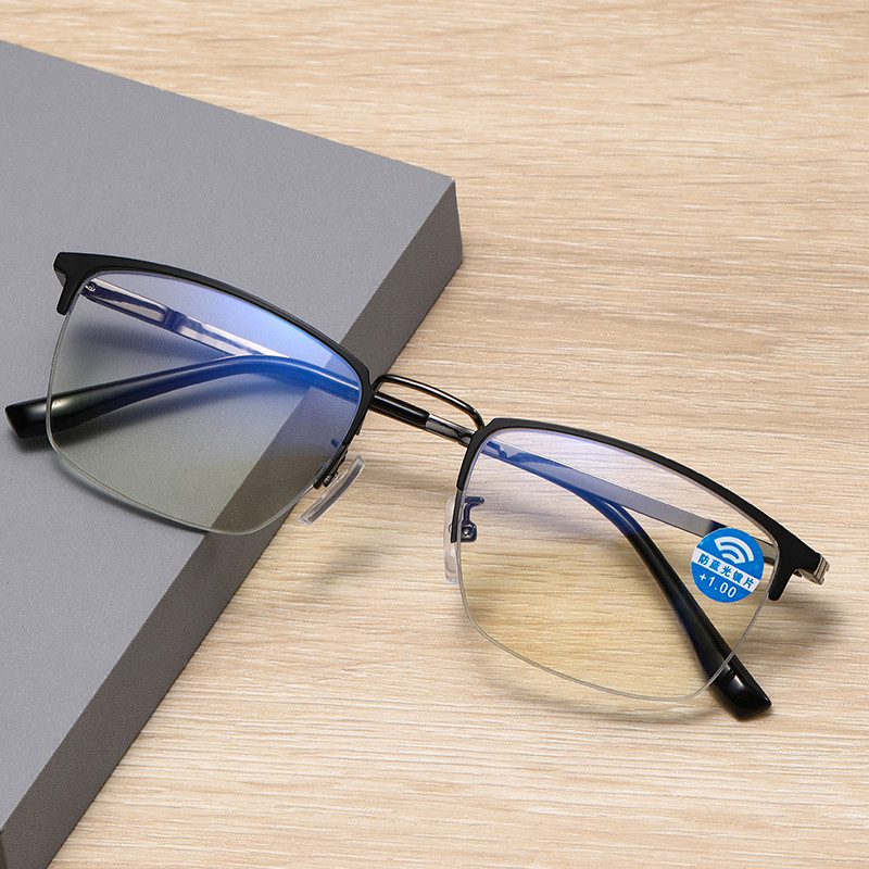 Durable Progressive Multifocus Photochromic Reading Glasses for Men Anti-blue Light Transition Multifocal Computer Readers
