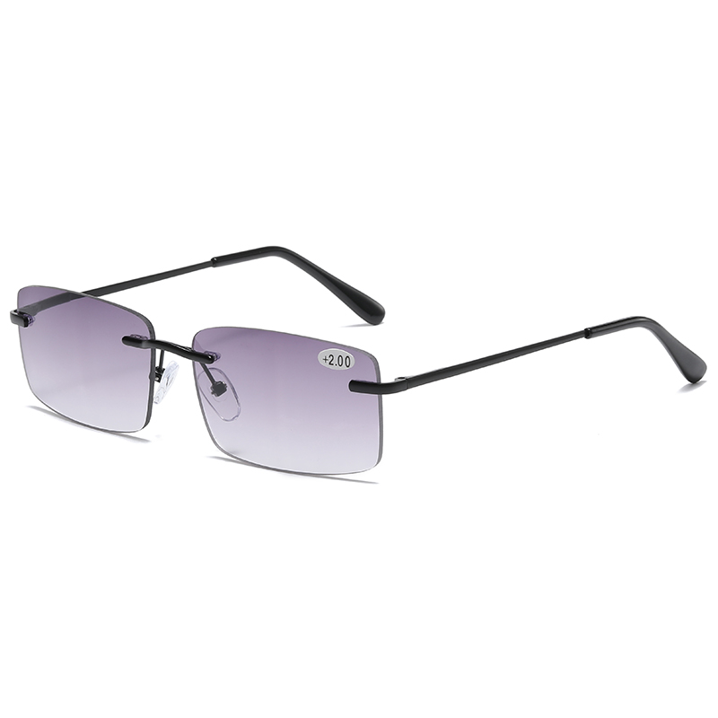 Reading Sunglasses for Women Men with Full Lens Readers - 2 IN 1 Tinted Outdoor Rimless Reading Glasses UV Sun Eyeglasses