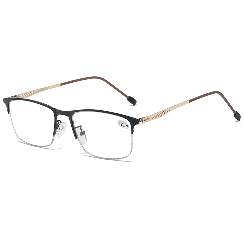 Progressive Photochromic Multifocus Reading Glasses Blue Light Blocking Transition Multifocal Readers Half frame Men Eyeglasses