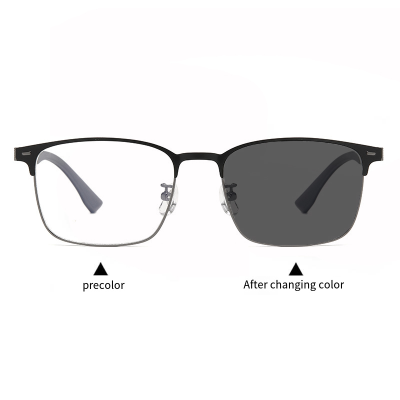 Wholesale Metal Eyeglasses Frames Premium Carbon Fiber Temple Blue Blocker Glasses Photochromic Grogressive Reading Glasses
