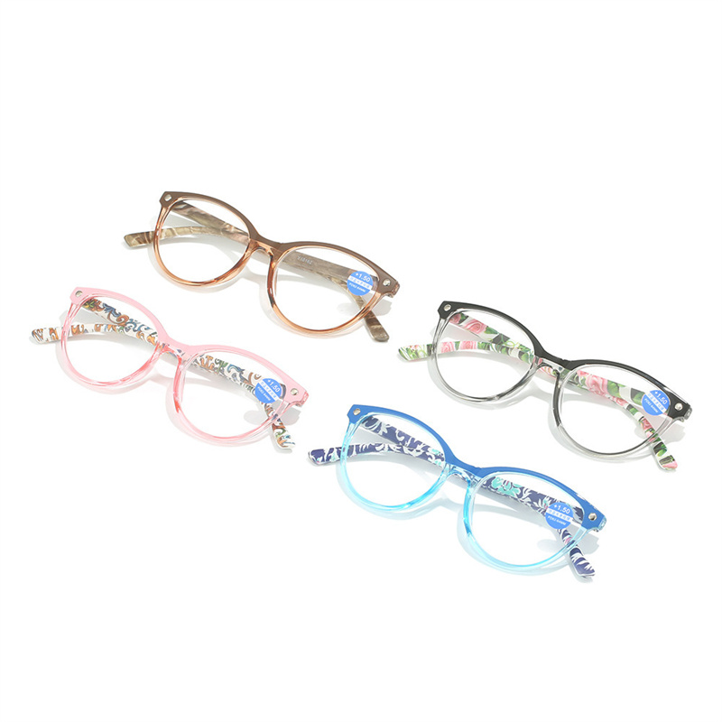 Computer Round Reading Glasses Women Anti Eyestrain Blue Light Blocking Glasses for Reading