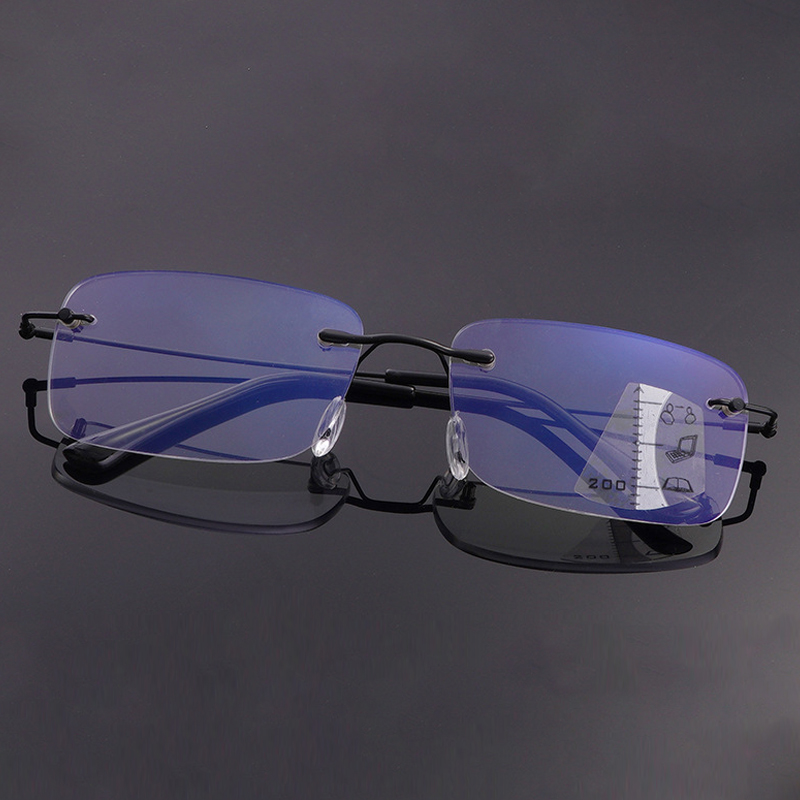 Wholesale Intelligent Multifocal Progressive Reading Glasses Rimless Titanium Anti Blue Light Photochromic Glasses For Men Wom (5).jpg